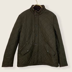 Barbour men’s green diamonds quilted jacket XL